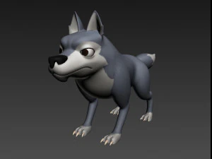 personagem lobo Modelo 3D