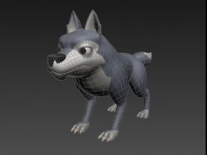 personagem lobo Modelo 3D