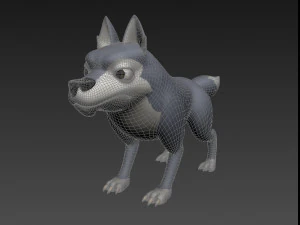 personagem lobo Modelo 3D