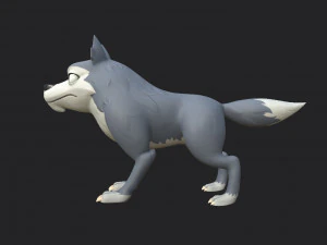 personagem lobo Modelo 3D