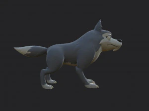 personagem lobo Modelo 3D