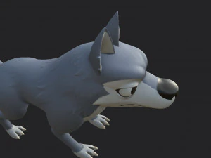 personagem lobo Modelo 3D