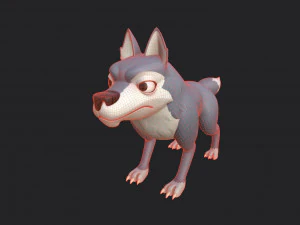 personagem lobo Modelo 3D