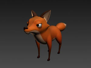 personagem raposa Modelo 3D