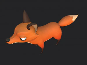 personagem raposa Modelo 3D