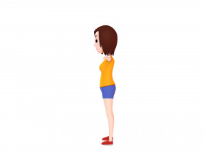 3d cartoongirl001 girl model 3D Model