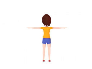 3d cartoongirl001 girl model 3D Model