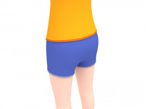 3d cartoongirl001 girl model 3D Model