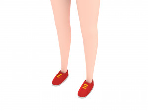 3d cartoongirl001 girl model 3D Model