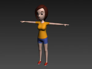 3d 卡通女孩001 女孩模型 3D 模型