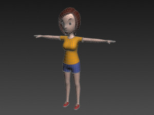3d cartoongirl001 girl model 3D Model