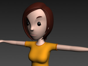 3d cartoongirl001 girl model 3D Model