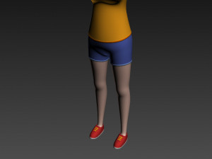 3d cartoongirl001 girl model 3D Model