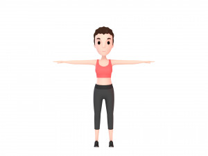 cartoon girl 002 sport girl Modelo 3D
