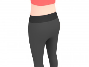cartoon girl 002 sport girl Modelo 3D