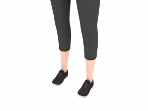 cartoon girl 002 sport girl Modelo 3D