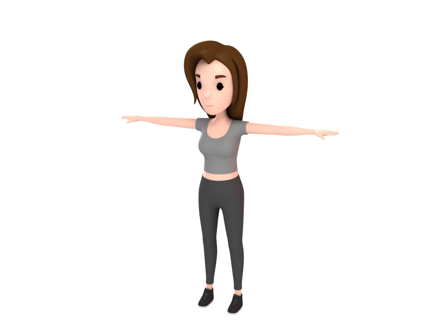 cartoon girl 003 girl model 3D Model .c4d .max .obj .3ds .fbx .stl .blend 