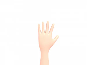 cartoon girl 003 girl model 3D Model