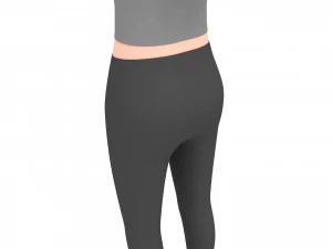 cartoon girl 003 girl model 3D Model
