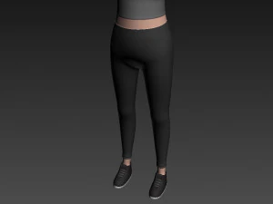 cartoon girl 003 girl model 3D Model