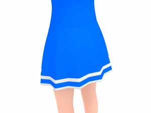 3d cartoon girl 004 cheerleader Model 3D