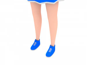 3d cartoon girl 004 cheerleader 3D Model