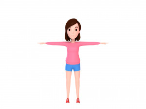 cartoon girl 005 girl 3d Model 3D