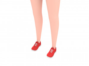 cartoon girl 005 girl 3d Model 3D