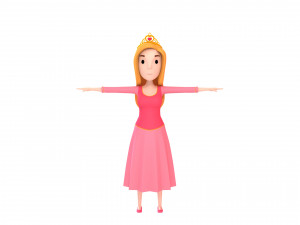 cartoongirl006 princess Model 3D