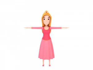 cartoongirl006 princess 3D Model
