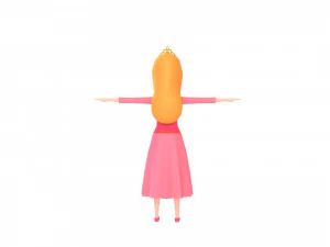 cartoongirl006 princess 3D Model