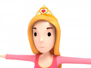 cartoongirl006 princess 3D Model