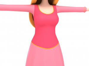 cartoongirl006 princess Model 3D
