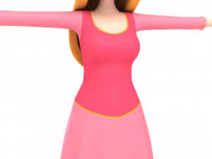cartoongirl006 princess 3D Model