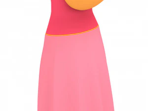 cartoongirl006 princess 3D Model