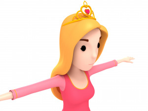 cartoongirl006 princess Model 3D