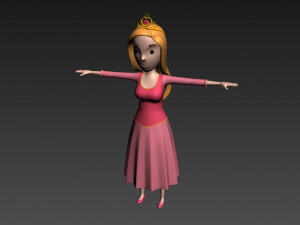 cartoongirl006 princess Model 3D