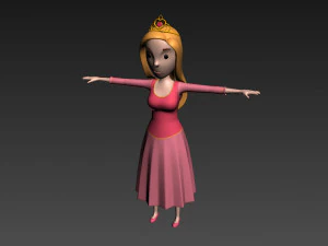 cartoongirl006 princess 3D Model