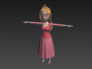 cartoongirl006 princess Model 3D