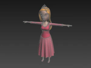 cartoongirl006 princess 3D Model