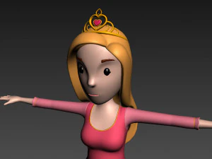 cartoongirl006 princess 3D Model