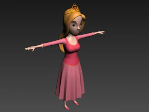 cartoongirl006 princess 3D Model