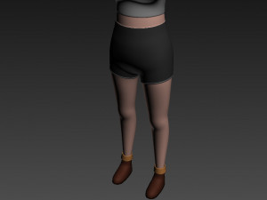 3d cartoon girl 007 girl 3D Модель