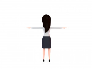 cartoon girl 008 office girl 3Dモデル