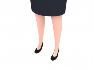 cartoon girl 008 office girl 3Dモデル