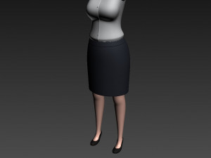 cartoon girl 008 office girl 3Dモデル