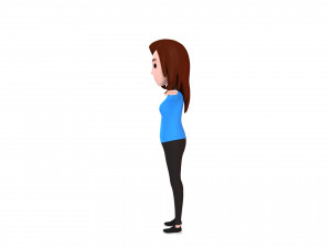 cartoon girl 009 girl Model 3D