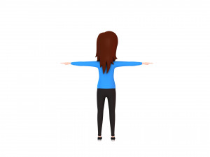 cartoon girl 009 girl Model 3D
