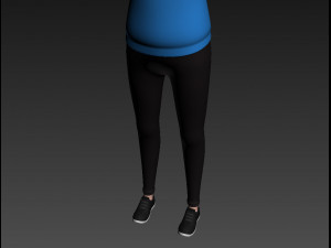 cartoon girl 009 girl Model 3D