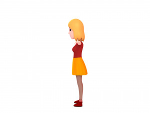 cartoon girl 010 girl 3D Model